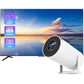 Conmezer Mini Projekt&ouml;r, Dış Mekan Taşınabilir Film Projekt&ouml;r&uuml; 1080P Destek, &Ccedil;ift Bantlı WiFi 6 + Bluetooth 5.0, HDMI/USB/ 3.