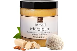 ‎EIS PERFECTO Marzipan-Eispaste für köstliches aromatisches Eis » Auch zum Verfeinern von leckerem Kuchen, Desserts, Getränke, Pralinen Torten und vielem mehr » Inhalt 250 g