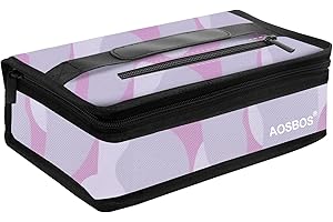 AOSBOS Kleine Kühltasche für unterwegs Mini Lunchtasche Herren Kühlbox Tasche Faltbar Lunchbag Isoliertasche mit Reissverschluss Thermotasche zur Arbeit Schule Auto Reise 3,5L Camouflage Pink