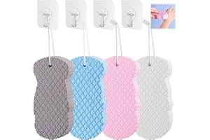 TOPJOWGA Éponge Exfoliante Corps, 4 PCS Sponge de Bain Ultra Douce, Sponge de Bain Exfoliant Super Doux, Éponge de Douche, Éponge de Bain Exfoliante pour Le Corps et La Douche