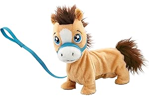 Animagic Pumpkin the Pony, Interaktives Stofftier für Kinder ab 2 Jahren, Plüschtier Pferd