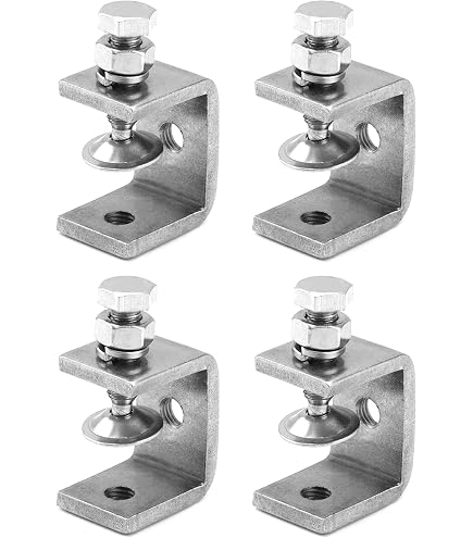 HARFINGTON 2-Pack 304 Stainless Steel C-Clamps – 55mm Wide Jaw Opening, Mini U-Clamp