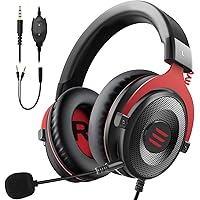EKSA E900 Wired Stereo Gaming Headset-Over Ear Headphones with Noise Canceling Mic, Detachable Headset Compatible with PS4, Xbox One, Nintendo Switch, PC, Mac, Laptop