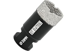 DT-DIATOOL Diamond Drill Bit 30mm Hole Saw for Dry Drilling Tile Porcelain Marble Ceramic Granite