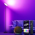 OUTON S1 Floor Lamp, 2-in-1 Smart RGBIC Corner Lamp & 30W/3000LM Bright LED Torchiere Floor Lamp, WiFi-App Control, 16 Million DIY Colors, Music Sync, Standing lamp for Living Room Bedroom Gaming Room