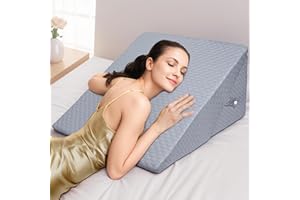 ‎INFANZIA INFANZIA Verstellbares Keilkissen, Hochdichteschaum Lesekissen für Bett und Sofa, Ergonomisches Kopfkissen Bettkeil für Reflux Schlafapnoe, Beinkissen-Perfekt Rückenkissen beim Spielen, Lesen (Grau)