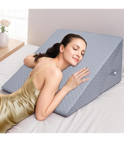 BONEX Mattress wedge with quilted cover made of double cloth 80x50x20/1 cm, polyester, white