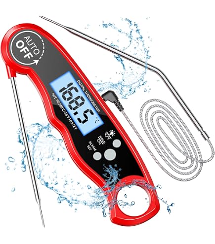 Alpina Termometro Digitale Per Carne Con Timer | Il Segreto Per Una Cottura Perfetta! (Argento, 15 Cm) - 3