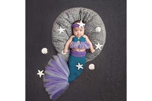 SOONHUA Neonato Del Bambino Maglia Fotografia Prop abiti con Reggiseno Caldo & Testa Accessori & FishTail Fotografia Puntelli Maglione Suit