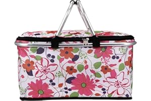 Happyyami 1pc Picnic Basket Outdoor Basket Portable Ice Pack Lunchbox Cooler Picnic Basket Cool Bags Tote Lunch Box Insulation Lunch Basket Insulation Lunch Bag Outdoor Insulated Lunch Bag