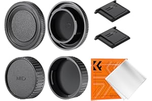 K&F Concept Body Cap + Rear Lens Cap Compatible with Minolta MD Mount SR-2, SR-7, SR-T 101, X-1, XE-5, XE, XE-1, XE-7, XD-7, XD-11, XG-M Camera Lens Accessories with Hot Shoe Cover
