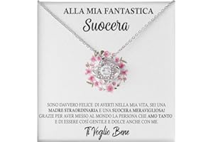 NONNA PROFESSIONISTA Collana Donna Mamma Nonna Suocera Amore Finitura in Oro, Argento Idee Regali per lei Nonna Compleanno Natale - Cofanetto con DEDICA incluso