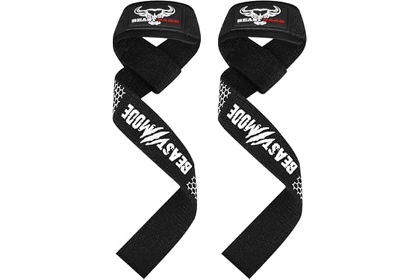 Beast Rage Gym Sangles d'haltérophilie pour fitness Sangle de support de poignet rembourrée en néoprène pour musculation, entraînement, sangle de traction, accessoires de fitness pour hommes et femmes