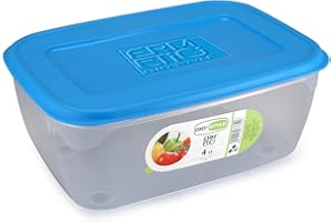 GIO'STYLE Contenitore Ermetico per Alimenti - 6L - Made in Italy - Rettangolare - Adatto a Frigorifero, Freezer, Microonde - Linea Ermetici
