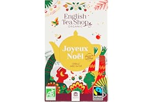 English Tea Shop - Joyeux Noël - Assortiment thés et infusions de Noël - 20 sachets de thés bio issus du commerce équitable - Idée cadeau Noël, 1 Unité (Lot de 1)