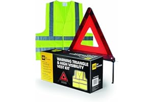 AA Car Essentials Folding Warning Triangle and Vest Kit