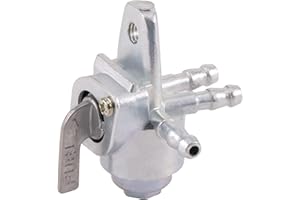 WOOSTAR Interruptor Combustible Moto 6mm con 3 Camino Reemplazo para Dirt Pit Bike ATV Quad Scooter Ciclomotor