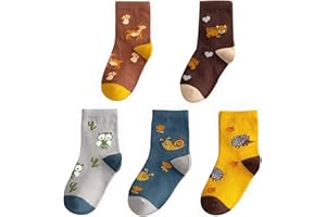 QIYIENDIAN 5 paia di calzini caldi e accoglienti per bambini, ragazzi e ragazze da 1 a 10 anni.