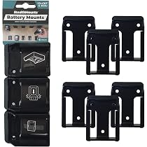 StealthMounts Akkuhalter Für Flex 24V Akkus - 6er Pack, Aus Robustem ABS, Verstellbar Montierbar, Made In UK