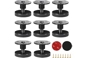 QINGYIWL 8pcs Adjustable Furniture Feet 27-40 mm Support Foot with Scratch-resistant Leveling Feet, Bed Foot for Furniture Tables Cabinets, 2 Installation Types Drilled or Self-Adhesive