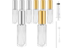 Bohoray 8 Pezzi Flacone Spray Vuoto 10ml, Vetro Bottiglia Spray, Contenitore Spray Vuoto, Portaprofumo Da Viaggio, Spray Superfine Flaconi Spray Vuoti per Profumi Con Imbuti, Cannucce a Molla