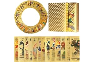 BANB Packung mit 110 Sammelkarten-Set für Pokémon Gold Ausführung Kinder zum Sammeln von Karten Vmax GX Goldfolienkarte Seltene Gold-GX-Sammelkarten Nicht original (Deutsche Version)