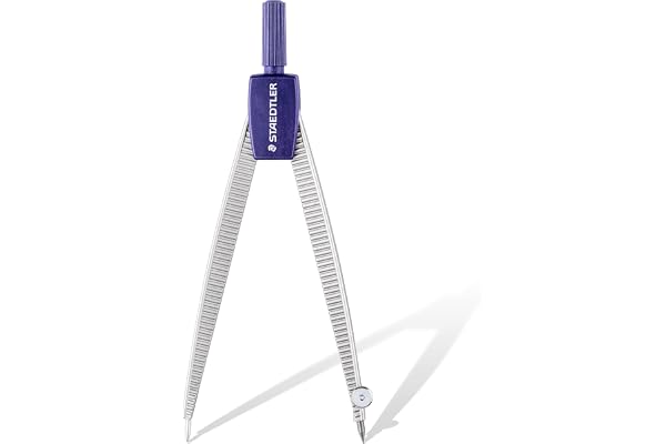 Staedtler Noris 550, Compas scolaire de précision pour l'école, Boîtier refermable pratique avec étui de mine, 550 50