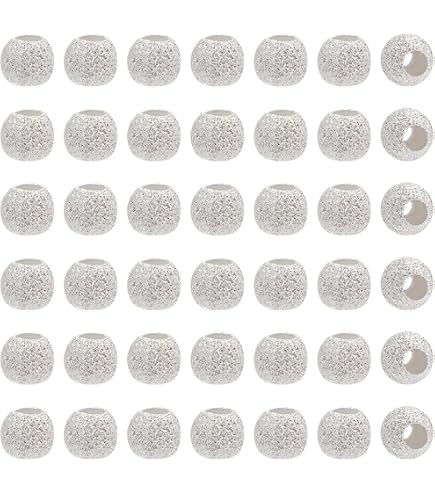 Perles à écraser En Argent Sterling 925 - Lot De 6 (3 Couleurs) - Taille 4x3x2mm - Pour Bracelets & Colliers