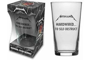 for-collectors-only Vaso de cerveza Metallica Hardwired de cristal, XL, 500 ml, 1 pinta