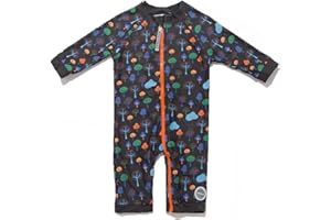 BONVERANO Traje baño bebé protección Solar UPF 50+ Cierre Cremallera Largo Completo
