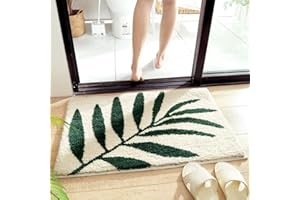 TREER-SHOP Alfombra Rectangular Flocado, Acogedora Suaves Absorbente Alfombrilla Treer Antideslizante Lavable Felpudo para Cuarto de baño y Cocina Decoracion Home Interior (Bosque,50x80cm)