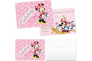 crunier 12PCS Einladungskarten Deutsche Kindergeburtstag mit 12 Umschläge,Einladungskarten für Geburtstag,Themenparty,Festliche Feste,Geschenke für Kinder