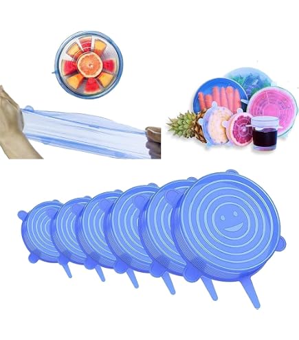 Pylones Set Di 2 Coperchi Per Tazza In Silicone - Motivi Pigro E Volpe - Diametro 10 Cm - Lavabili In Lavastoviglie