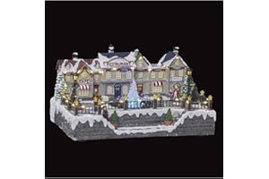 FEERIC LIGHTS & CHRISTMAS Pueblo de Navidad Restaurante de Ciudad 33 LED Blanco cálido + Transformador