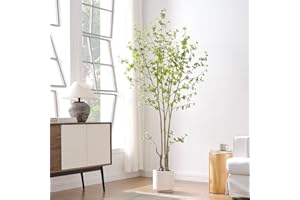 Keeplush Planta Artificial Enkianthus Perulatus 200cm Alta con Olla Blanca, Planta Artificial Grande con 441 Hojas, Plantas Artificiales Interior Decorativas para Oficina Hogar DEC