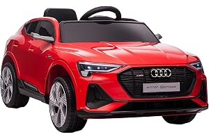 HOMCOM Elektrisk barnbil 12 V Audi E-tron elfordon 3–5 år