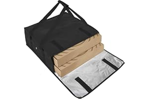 Trail maker Pizza Carrier Insulated Bags Large for Deliveries, Insulated Pizza Carrier Delivery Bag 20x20 Food Bag for Personal and Professional Use (Black)