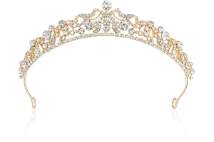 Tiara guld silver kristall krona kristallkrona strass prinsessa elegant krona tiara bröllop för bal jul brud krona bröllop av