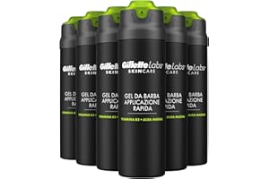 Gillette Labs Gel Da Barba Applicazione Rapida, Rinfresca La Pelle e Aiuta a Proteggere Dalle Irritazioni Da Rasatura Barba, Gel Gillette, Risciacquo Facile, 198ml
