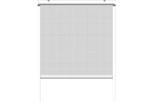 Schellenberg 70892 Fiberglas Fliegengitter mit Rahmen & Kassette aus Aluminium Insektenschutzrollo für Fenster