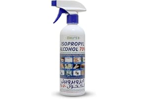 ECOLYTE+ Isopropyl Alcohol 70% With Moisturizer + Vitamin E + Perfume, Antiseptic, Disinfectant, First Aid, Multipurpose Formula, Hand & Surface Sanitizer, Rubbing Alcohol, kills 99.9% Germs (500 ml)