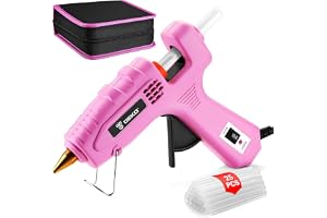 DEKO Hot Lim-pistol: 60/100 W dubbel temperatur silikonpistol med en ränna, limpistol med 25 st limstänger, för DIY, konst, s