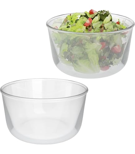 Grand Saladier En Verre Duralex - Diamètre 28 Cm - Vintage - Occasion En Bon état