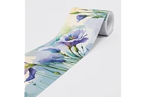 DIMEX LINE Self-Adhesive Border - Wallpaper Border Wall Border - Decorative Wall Sticker for Walls, Furniture, Ceilings, Wallpaper, Doors - Poppy - 5.00 m x 0.15 m per Roll