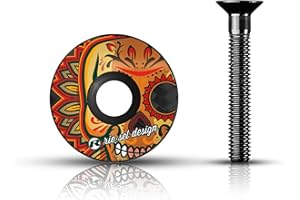 RIE:SEL DESIGN Riesel Design® - Tappo per Attacco Manubrio 1x incl. Vite in Alluminio per Bici da Strada, ciclocross e Mountain Bike/Tappo per Attacco Manubrio e Serie sterzo per Forcella con Attacco da 1 1/8''