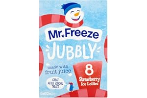 MR FREEZE Mr. Freeze Jubbly Strawberry Ice Lollies, 8 x 62ml (Frozen)