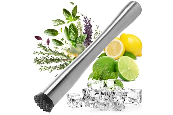 Robin Goods® cocktailmuddler i rostfritt stål | Stöt för lime, frukt och örter vid mojito och cocktailberedning