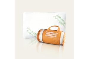 Donnerberg® Bambuskissen - Reisekissen Memory Foam Kopfkissen Nackenstützkissen | 30x50 | orthopädisches Kissen für erholsamen Schlaf Nackenkissen