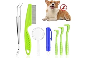 chimoo Pinza Garrapatas,7 Pinzas Pinzas Garrapatas Set Pinzas para Garrapatas con Caja de Almacenamiento Gancho para Garrapatas Quita Garrapatas para Humanos, Perros, Gatos y Animale