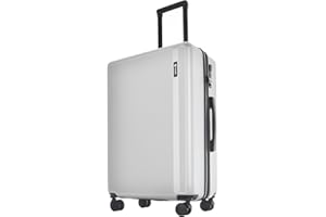 GinzaTravel Lightweight Suitcase ABS Hard Shell Case Suitcases with TSA Lock 4 Wheels Carry-on Hand Luggage for Travel Small(62cm 60L) Silver